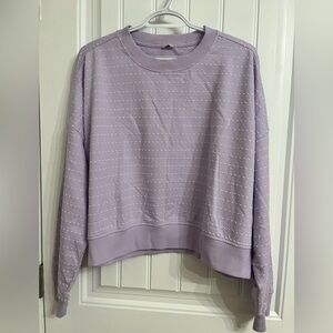 Aerie Lavender Pullover with Subtle Texture